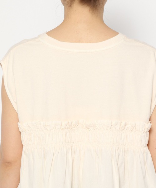 LOWRYS FARM（ローリーズファーム）の「ピグメントキリカエチュニック　451976（Tシャツ/カットソー・レディース・アイボリー/チャコールグレー・SHORT/LONG）」の21枚目の写真