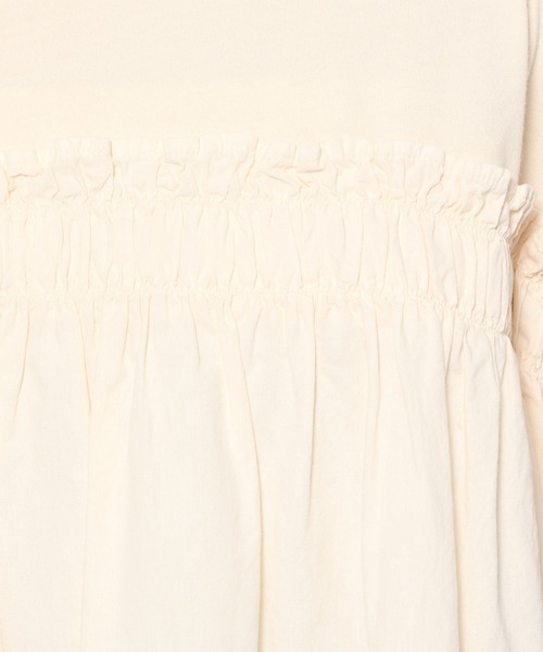 LOWRYS FARM（ローリーズファーム）の「ピグメントキリカエチュニック　451976（Tシャツ/カットソー・レディース・アイボリー/チャコールグレー・SHORT/LONG）」の22枚目の写真