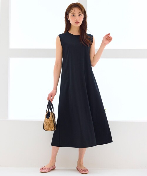 Feroux(フェルゥ)の「【洗える】チュールキャミレイヤード カットソー ワンピース(ワンピース・レディース・サックスブルー系/ブラック系・F)」の4枚目の写真