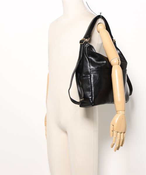NOLITA LABORATORY（ノリータラボラトリー）の「【 NOLITA / ノリータ 】2Way ショルダーバッグ リュックサックにもなる 大人のレザータイプ バッグ（ショルダーバッグ・レディース・ブラック・FREE）」の12枚目の写真