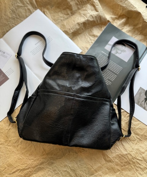 NOLITA LABORATORY（ノリータラボラトリー）の「【 NOLITA / ノリータ 】2Way ショルダーバッグ リュックサックにもなる 大人のレザータイプ バッグ（ショルダーバッグ・レディース・ブラック・FREE）」の2枚目の写真