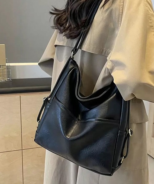 NOLITA LABORATORY（ノリータラボラトリー）の「【 NOLITA / ノリータ 】2Way ショルダーバッグ リュックサックにもなる 大人のレザータイプ バッグ（ショルダーバッグ・レディース・ブラック・FREE）」の3枚目の写真