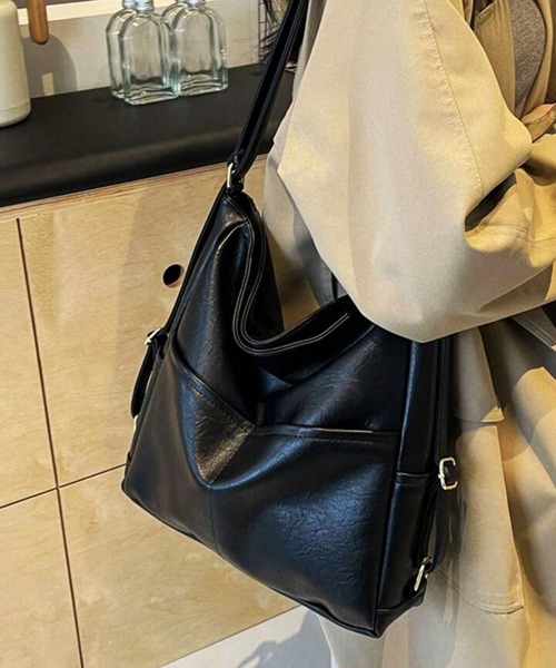 NOLITA LABORATORY（ノリータラボラトリー）の「【 NOLITA / ノリータ 】2Way ショルダーバッグ リュックサックにもなる 大人のレザータイプ バッグ（ショルダーバッグ・レディース・ブラック・FREE）」の5枚目の写真