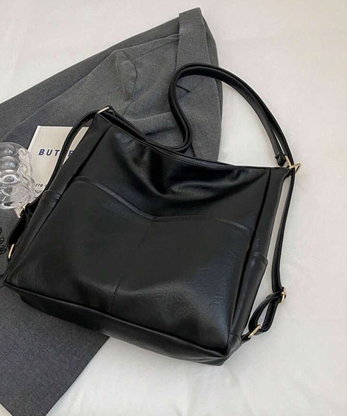 NOLITA LABORATORY（ノリータラボラトリー）の「【 NOLITA / ノリータ 】2Way ショルダーバッグ リュックサックにもなる 大人のレザータイプ バッグ（ショルダーバッグ・レディース・ブラック・FREE）」の6枚目の写真