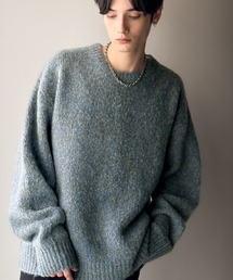 【Classical Origin】「深みのある大人に。」クルーネックミックスカラー糸ニット(長袖)/Crew neck mixed color knit