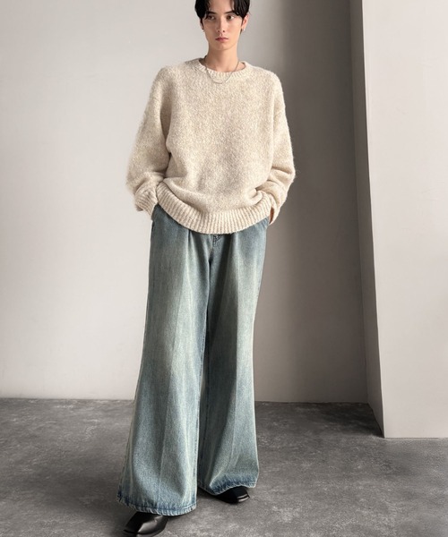 Classical Origin(クラシカルオリジン)の「【Classical Origin】「深みのある大人に。」クルーネックミックスカラー糸ニット(長袖)/Crew neck mixed color knit(ニット/セーター・メンズ・ブルー/チャコール/イエロー/アイボリー・X-LARGE/MEDIUM/LARGE)」の8枚目の写真