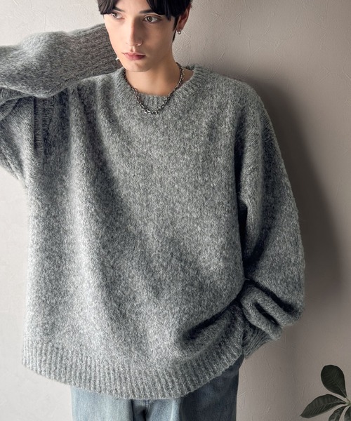 Classical Origin(クラシカルオリジン)の「【Classical Origin】「深みのある大人に。」クルーネックミックスカラー糸ニット(長袖)/Crew neck mixed color knit(ニット/セーター・メンズ・ブルー/チャコール/イエロー/アイボリー・X-LARGE/MEDIUM/LARGE)」の14枚目の写真