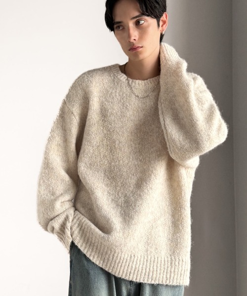 Classical Origin(クラシカルオリジン)の「【Classical Origin】「深みのある大人に。」クルーネックミックスカラー糸ニット(長袖)/Crew neck mixed color knit(ニット/セーター・メンズ・ブルー/チャコール/イエロー/アイボリー・X-LARGE/MEDIUM/LARGE)」の6枚目の写真
