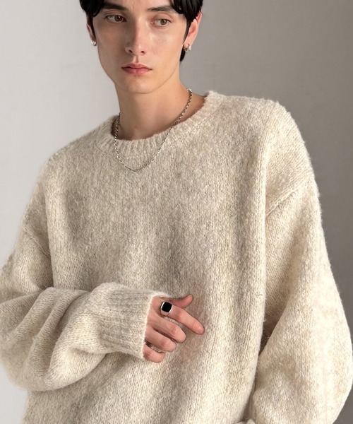 Classical Origin(クラシカルオリジン)の「【Classical Origin】「深みのある大人に。」クルーネックミックスカラー糸ニット(長袖)/Crew neck mixed color knit(ニット/セーター・メンズ・ブルー/チャコール/イエロー/アイボリー・X-LARGE/MEDIUM/LARGE)」の7枚目の写真