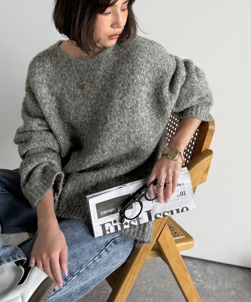 Classical Origin(クラシカルオリジン)の「【Classical Origin】「深みのある大人に。」クルーネックミックスカラー糸ニット(長袖)/Crew neck mixed color knit(ニット/セーター・メンズ・ブルー/チャコール/イエロー/アイボリー・X-LARGE/MEDIUM/LARGE)」の18枚目の写真