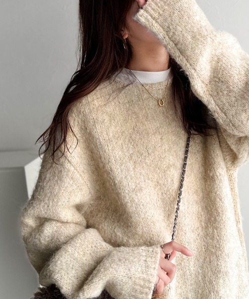Classical Origin(クラシカルオリジン)の「【Classical Origin】「深みのある大人に。」クルーネックミックスカラー糸ニット(長袖)/Crew neck mixed color knit(ニット/セーター・メンズ・ブルー/チャコール/イエロー/アイボリー・X-LARGE/MEDIUM/LARGE)」の10枚目の写真