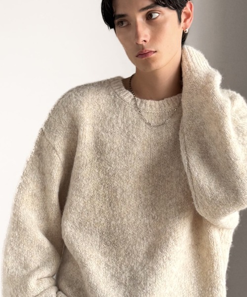 Classical Origin(クラシカルオリジン)の「【Classical Origin】「深みのある大人に。」クルーネックミックスカラー糸ニット(長袖)/Crew neck mixed color knit(ニット/セーター・メンズ・ブルー/チャコール/イエロー/アイボリー・X-LARGE/MEDIUM/LARGE)」の5枚目の写真