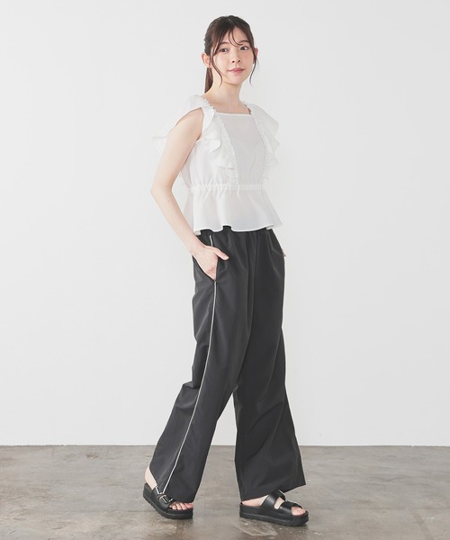 Honeys(ハニーズ)の「トラックパンツ(その他パンツ・レディース・ブラック/スモークピンク/ホワイト/ブラウン・M/LL/L/SS/S)」の10枚目の写真