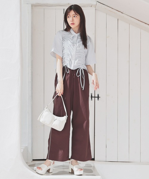 Honeys(ハニーズ)の「トラックパンツ(その他パンツ・レディース・ブラック/スモークピンク/ホワイト/ブラウン・M/LL/L/SS/S)」の15枚目の写真