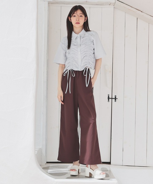 Honeys(ハニーズ)の「トラックパンツ(その他パンツ・レディース・ブラック/スモークピンク/ホワイト/ブラウン・M/LL/L/SS/S)」の16枚目の写真