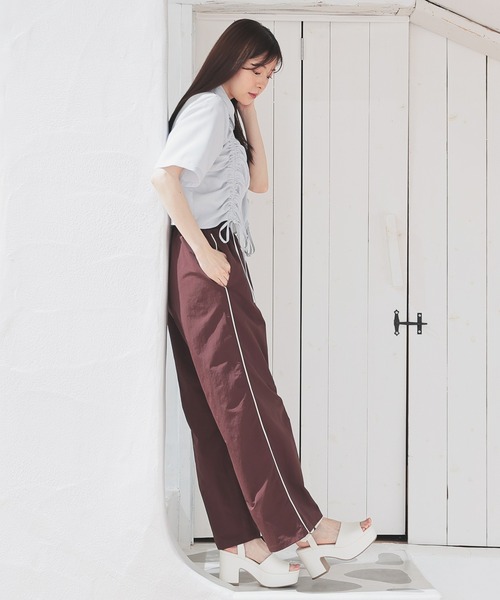 Honeys(ハニーズ)の「トラックパンツ(その他パンツ・レディース・ブラック/スモークピンク/ホワイト/ブラウン・M/LL/L/SS/S)」の17枚目の写真