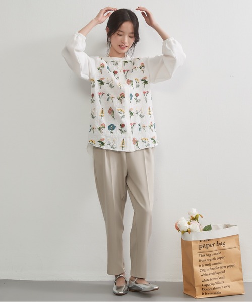 On One's Own(オンワンズオン)の「On One's Own フローラルガーデン花柄刺繍長袖ブラウス(シャツ/ブラウス・レディース・ホワイト・M/L)」の20枚目の写真