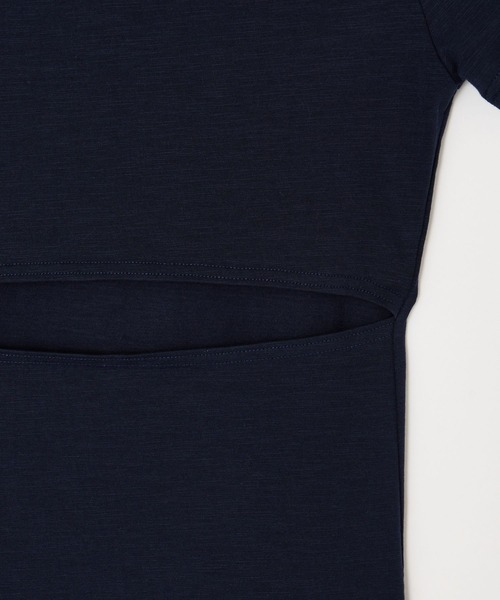 BEEDEN（ビーデン）の「OFF SHOULDER FIT TEE（Tシャツ/カットソー・レディース・カーキ/ネイビー/ホワイト・FREE）」の11枚目の写真