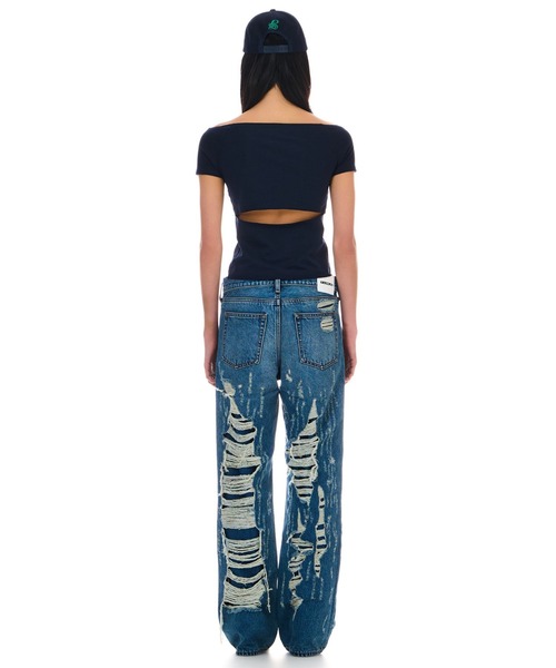 BEEDEN（ビーデン）の「OFF SHOULDER FIT TEE（Tシャツ/カットソー・レディース・カーキ/ネイビー/ホワイト・FREE）」の15枚目の写真