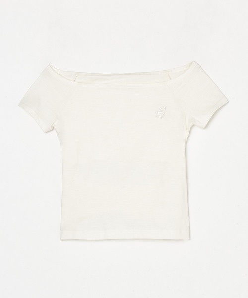 BEEDEN（ビーデン）の「OFF SHOULDER FIT TEE（Tシャツ/カットソー・レディース・カーキ/ネイビー/ホワイト・FREE）」の21枚目の写真