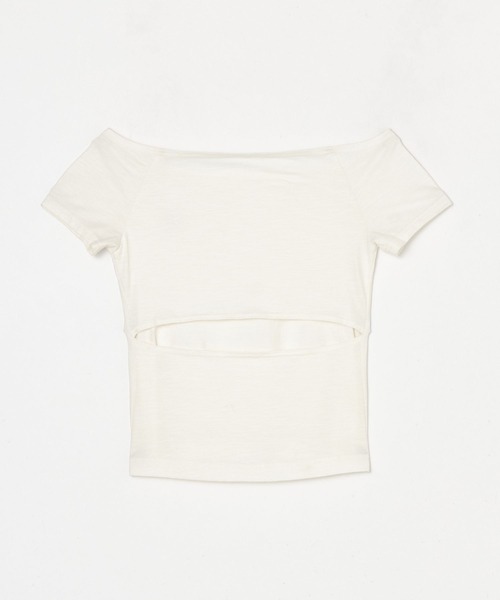 BEEDEN（ビーデン）の「OFF SHOULDER FIT TEE（Tシャツ/カットソー・レディース・カーキ/ネイビー/ホワイト・FREE）」の22枚目の写真