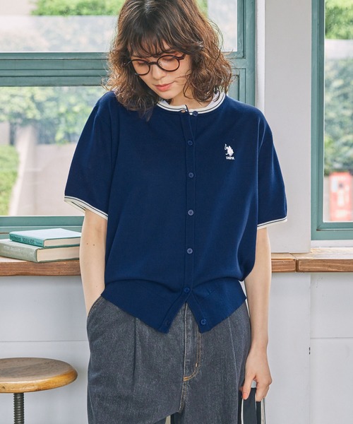 U.S. POLO ASSN. / ユーエスポロアッスン ワンポイント刺繍 配色ライン