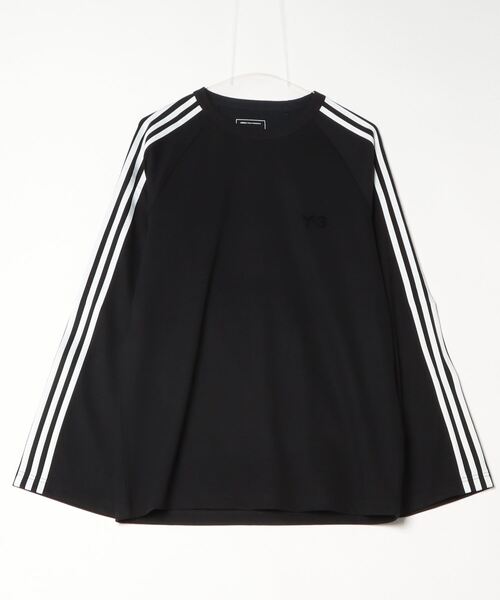 Y-3（ワイスリー）の「Y-3 LONG SLEEVE TEE 3-STRIPES（Tシャツ/カットソー・メンズ・ブラック・X-SMALL/SMALL/MEDIUM/X-LARGE/XX-SMALL/LARGE）」の2枚目の写真