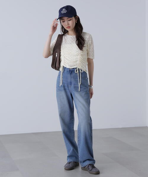 FREE'S MART(フリーズマート)の「ストレッチレースドロストトップス(Tシャツ/カットソー・レディース・ブラック/ピンク/ホワイト・FREE)」の19枚目の写真