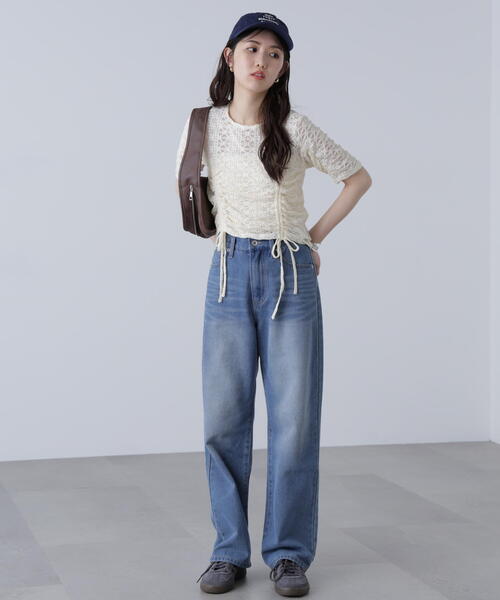 FREE'S MART(フリーズマート)の「ストレッチレースドロストトップス(Tシャツ/カットソー・レディース・ブラック/ピンク/ホワイト・FREE)」の20枚目の写真