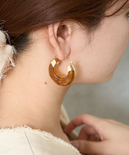 BIRTHDAY BAR（バースデイバー）の「フープピアス（ピアス（両耳用）・レディース・ブルー系その他/ブラウン/クリア・0）」の2枚目の写真