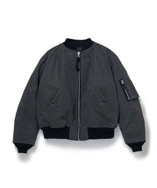 BEDWIN & THE HEARTBREAKERS（ベドウィン アンド ザ ハートブレイカーズ）の「REFLECTIVE TYPE MA-1 JACKET "DUFFY"（MA-1・メンズ・チャコール・MEDIUM）」の2枚目の写真