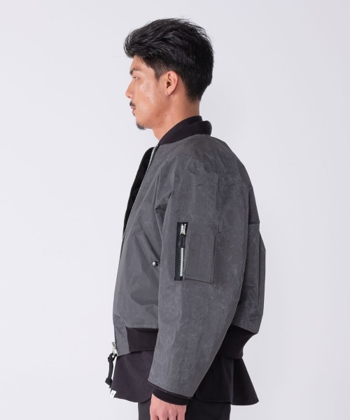 BEDWIN & THE HEARTBREAKERS（ベドウィン アンド ザ ハートブレイカーズ）の「REFLECTIVE TYPE MA-1 JACKET "DUFFY"（MA-1・メンズ・チャコール・MEDIUM）」の6枚目の写真