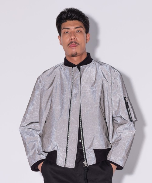 BEDWIN & THE HEARTBREAKERS（ベドウィン アンド ザ ハートブレイカーズ）の「REFLECTIVE TYPE MA-1 JACKET "DUFFY"（MA-1・メンズ・チャコール・MEDIUM）」の8枚目の写真