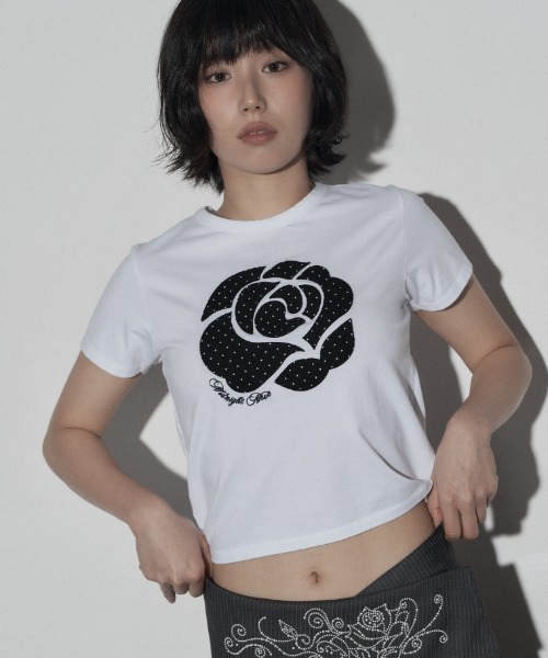 【MIDNIGHT MOVE】lace duo t Tシャツ Midnight Move／SET89 T（Tシャツ/カットソー）｜Midnight Move