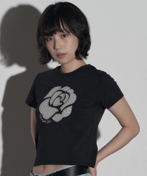 tシャツ A'GEM/9 × .kom 「MIDNIGHT MOVE/ミッドナイトムーブ」 ROSE ST T-SHIRT/ローズ ST半袖Tシャツ A'GEM/9 × .kom 『MIDNIGHT MOVE/ミッドナイトムーブ』 ROSE ST