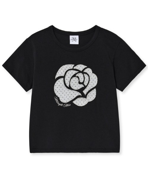 tシャツ A'GEM/9 × .kom 「MIDNIGHT MOVE/ミッドナイトムーブ」 DOT ROSE T-SHIRT/ドット ローズ半袖Tシャ A'GEM/9 × .kom 『MIDNIGHT MOVE/ミッドナイトムーブ』 DOT ROSE