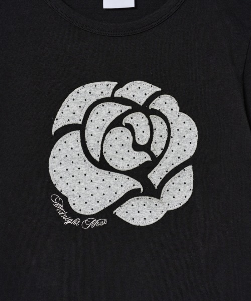 tシャツ A'GEM/9 × .kom 「MIDNIGHT MOVE/ミッドナイトムーブ」 DOT ROSE T-SHIRT/ドット ローズ半袖Tシャ A'GEM/9 × .kom 『MIDNIGHT MOVE/ミッドナイトムーブ』 DOT ROSE