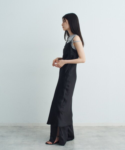 CODE A(コードエー)の「ribbon cami dress(ワンピース・レディース・ブラック/ホワイト/ライトグレー・00)」の6枚目の写真