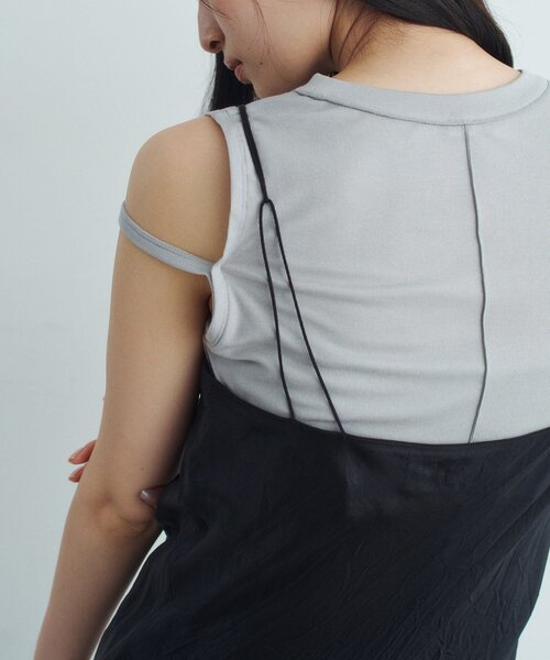 CODE A(コードエー)の「ribbon cami dress(ワンピース・レディース・ブラック/ホワイト/ライトグレー・00)」の21枚目の写真