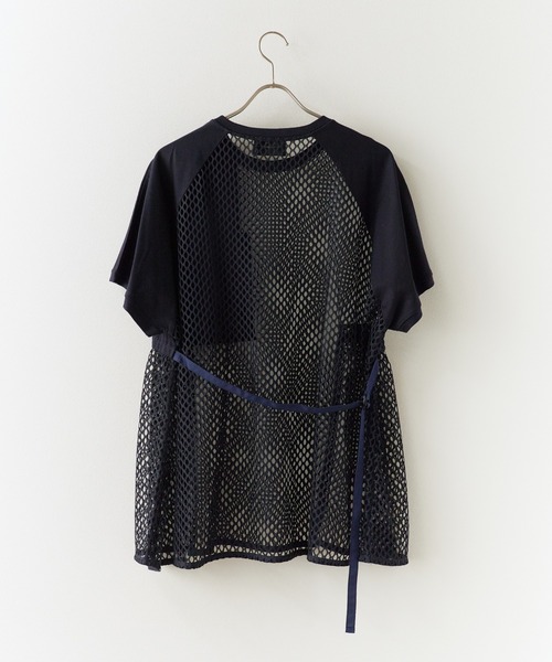 c/est（シーエ）の「c/est/シーエ RITA メッシュトップス 秋物 秋服 2026年秋冬（Tシャツ/カットソー・レディース・ネイビー・FREE）」の7枚目の写真