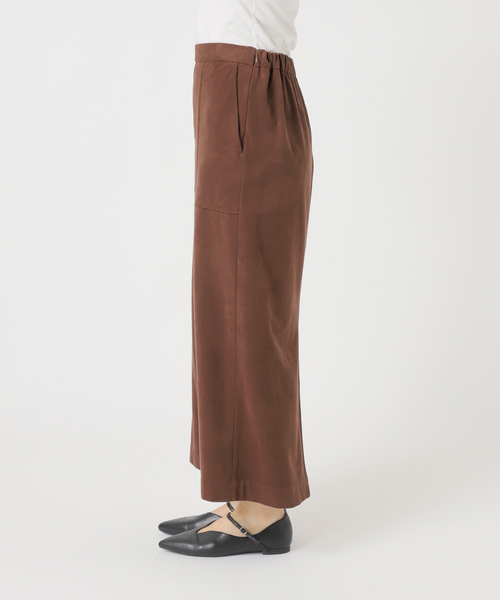 B.C STOCK（ベーセーストック）の「手洗い可 / ポリエステルスエードIラインスカート（スカート・レディース・ブラウン・FREE）」の14枚目の写真