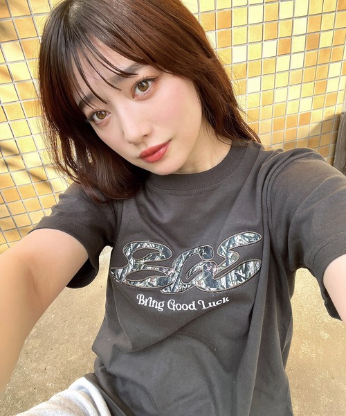 BGL（ビージーエル）の「TREE CAMO LOGO TEE（Tシャツ/カットソー・メンズ・オフホワイト/ブルー/ブラック・S/M/L/XL）」の2枚目の写真