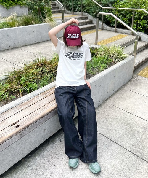 BGL（ビージーエル）の「TREE CAMO LOGO TEE（Tシャツ/カットソー・メンズ・オフホワイト/ブルー/ブラック・S/M/L/XL）」の7枚目の写真