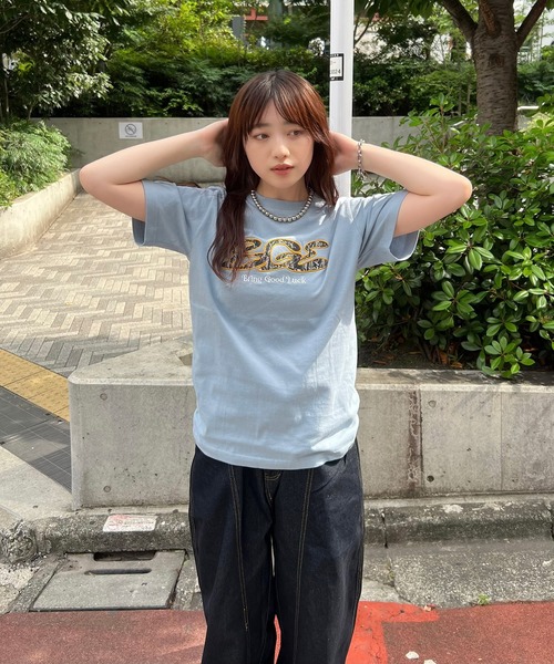 BGL（ビージーエル）の「TREE CAMO LOGO TEE（Tシャツ/カットソー・メンズ・オフホワイト/ブルー/ブラック・S/M/L/XL）」の12枚目の写真