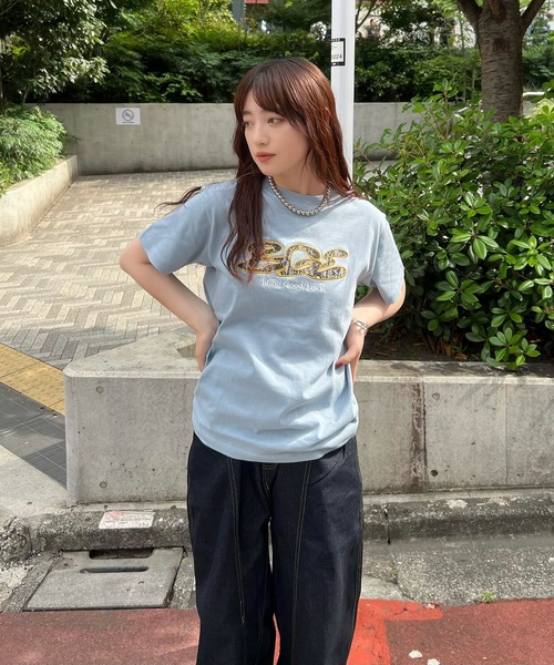 BGL（ビージーエル）の「TREE CAMO LOGO TEE（Tシャツ/カットソー・メンズ・オフホワイト/ブルー/ブラック・S/M/L/XL）」の13枚目の写真