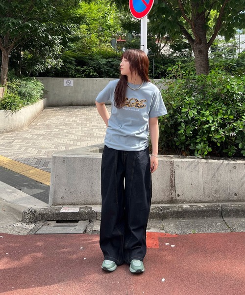 BGL（ビージーエル）の「TREE CAMO LOGO TEE（Tシャツ/カットソー・メンズ・オフホワイト/ブルー/ブラック・S/M/L/XL）」の15枚目の写真
