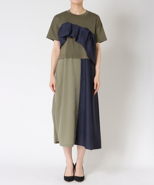 Cepica（セピカ）の「【MARECHAL TERRE / マルシャルテル】ラッフルフリルジョイントワンピース（ワンピース・レディース・カーキ/ブラック・FREE）」の20枚目の写真