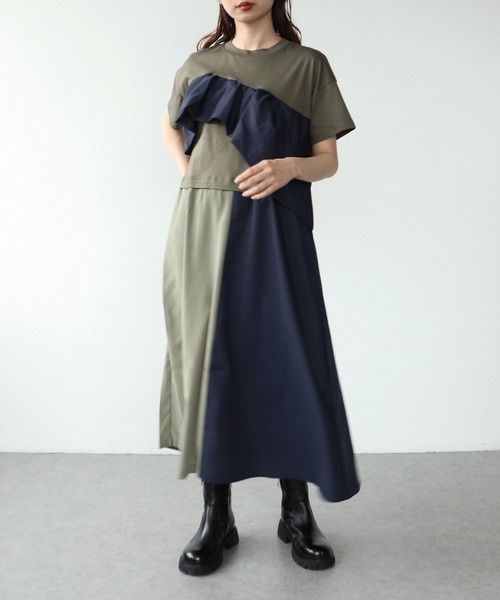 Cepica（セピカ）の「【MARECHAL TERRE / マルシャルテル】ラッフルフリルジョイントワンピース（ワンピース・レディース・カーキ/ブラック・FREE）」の14枚目の写真