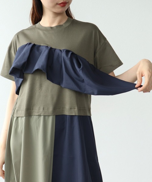 Cepica（セピカ）の「【MARECHAL TERRE / マルシャルテル】ラッフルフリルジョイントワンピース（ワンピース・レディース・カーキ/ブラック・FREE）」の15枚目の写真