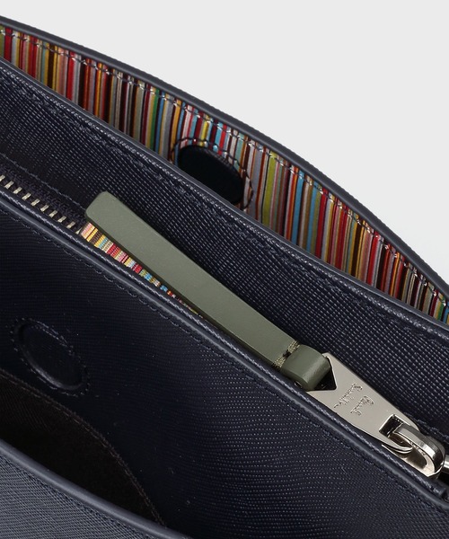 希少♡がま口♡パイソン♡ポールスミス レザー ショルダーバッグ ブラック Paul Smith】So cool!ストローグレインレザーショルダーバッグ